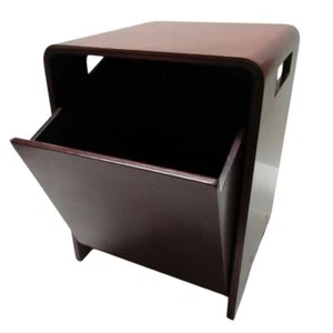 B-Ware Nicol Bad Hocker mit Wäschesammler Sitzhocker Wäschekorb Kirsch Optik - Bild 1 von 6