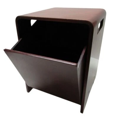 B-Ware Nicol Bad Hocker mit Wäschesammler Sitzhocker Wäschekorb Kirsch Optik  - Bild 1 von 4