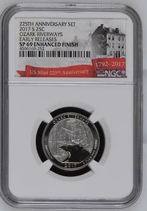2017 S 25C Ozark Riverways NGC Early Releases SP 69 Enhanced Finish 225TH SET - Picture 1 of 2