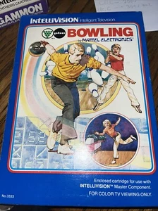 Bowling - Intellivision Cartridge - w/ Box, Manual, Overlays - VINTAGE - Picture 1 of 2
