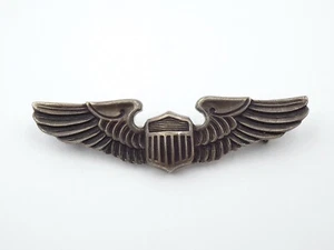 Original WWII US Army Air Force Sterling Silver 2" Pilot Shirt Wings - Picture 1 of 2