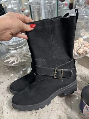 Rockport Womens Black Fashion Boots 8 black suede almond toe comfy High Heel - Image 1 of 4