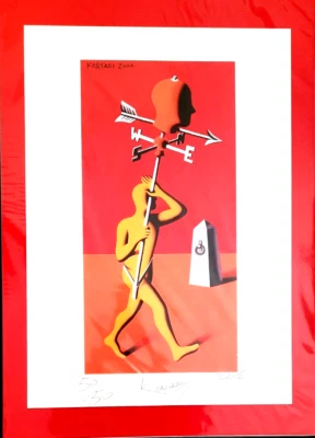 Mark Kostabi -  70x50 cm  mit einem hochwertigen Passepartout - Nr.50/50 - Bild 1 von 3