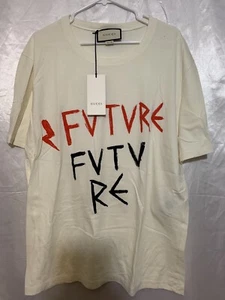 New Authentic  GUCCI Luxury Distress Mizza Cotton  T Shirt Size XXL Retail $545 - Picture 1 of 7