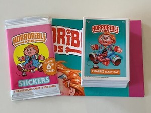 2022 Horrorible Kids Series 6 Complete 90 Card Set with Empty Wrapper & Poster