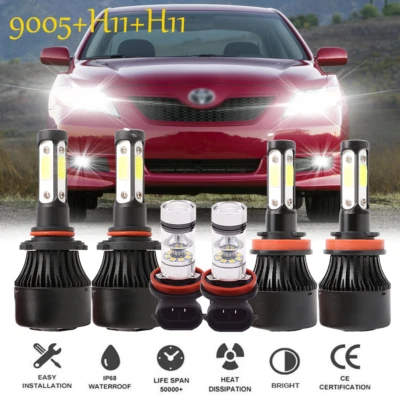 Bombillas LED Para Toyota Camry 2007-2014 Faro + Kit de luz antiniebla 6000K Foto 1 de 4