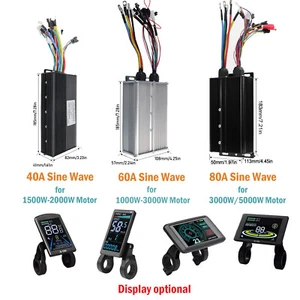 Ebike 36V-48V 48V-72V 40A/60A/80A Brushless SineWave Controller w/Colour Display - Picture 1 of 29