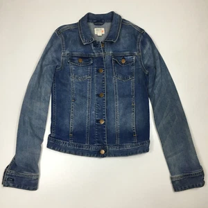 CREWCUTS J Crew Blue/Medium Wash Logo Hardware Denim Jacket Girls sz 14 yr - Picture 1 of 12