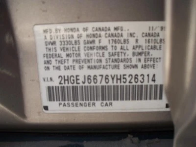 Used Fuel Injection Throttle Body fits: 2000 Honda Civic Throttle Valve Assembly Foto 1 de 4