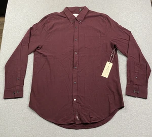 NEW Five Four Shirt Mens Large Button Down Bacchus Burgundy Long Sleeve NWT - Picture 1 of 17