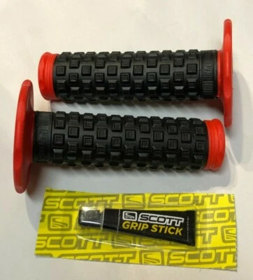 JUEGO DE MANILLAR SUPERIOR ALMOHADA 7/8 PULGADAS MX GRIP ATK BETA BSA BULTACO CZ DKW Rojo Foto 1 de 4