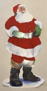 Vintage Stanzform 39" H Weihnachtsmann Papier Weihnachtsdeko - Bild 1 von 4
