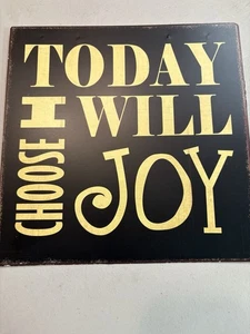 Today I Will Choose Joy Metal Sign By Hobby Lobby - NEW - Picture 1 of 2