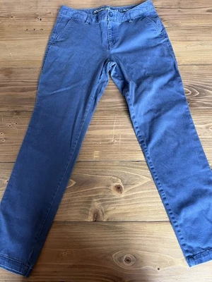 Pantalones Eddie Bauer Mujer Talla 8 Azul Polvoriento Novio Chino Vestido Trabajo Cremallera Cónico Foto 1 de 4