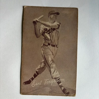 1947-66 Exposiciones - Camiseta deportiva W461 Earl Torgeson Braves (RC) Foto 1 de 2