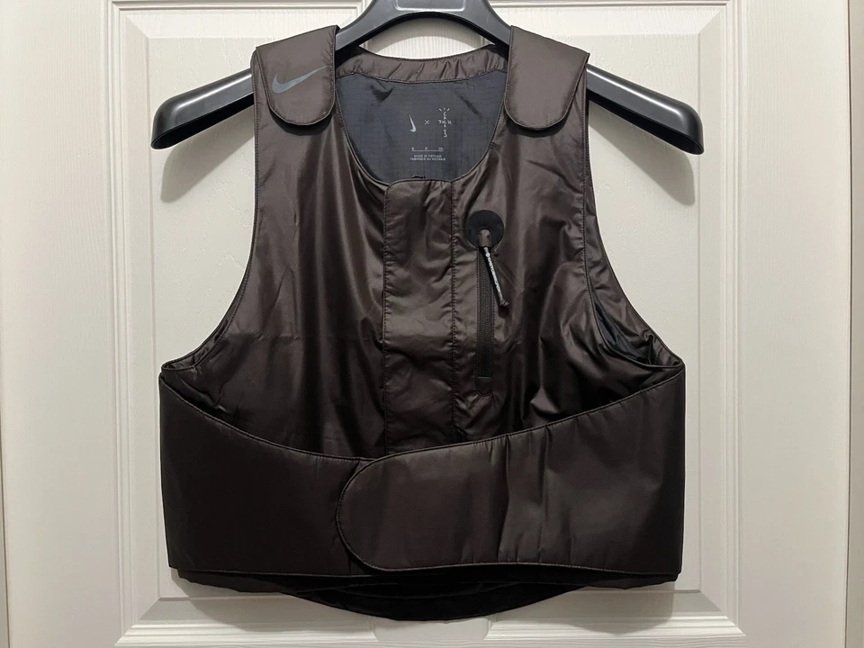 Nike x Travis Scott CACT.US JACK Vest Velvet Brown Size Small DM1277-220