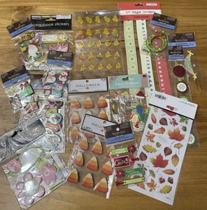 Scrapbook Sticker Lot Holiday Season Craft - Picture 1 of 4