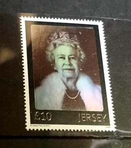 Jersey "THE QUEEN'S DIAMOND 💎 JUBILEE" £10 HV Hologram Stamp Pres Pack 2012 - Picture 1 of 15