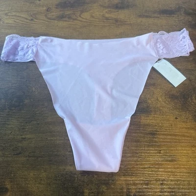 Nuevo con etiquetas No Boundaries No Show With Lace Tanga Panty Talla XXXL Orchid Rose Foto 1 de 4
