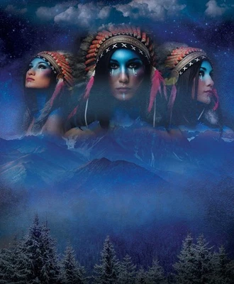 Plush Queen Size Native American Blanket - Extremely Soft - Legends - Image 1 of 3