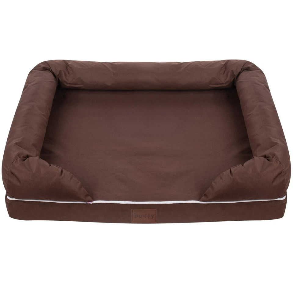 Bunty Dog Pet Soft Foam Mattress Basket Bed Sofa Pad Mat Brown Medium