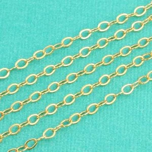14K Gold Filled Bulk Flachkabel Kette 2,2mmx3,2mm Glied am Fuß - Bild 1 von 5