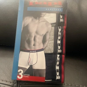 Papi Cotton Stretch Boxer Brief 3 Pack Grey/Charcoal/Black Size M (32-34) (268) - Picture 1 of 5