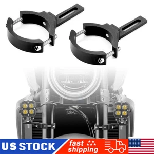2PC 36-60mm Motorcycle Fork Clamp Mount Holder Bracket Headlight Fog Spot Light - Picture 1 of 8