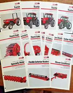 Lot of 15 Case-IH Tractor and Equipment Dealer Spec Sheet Brochures - Picture 1 of 16