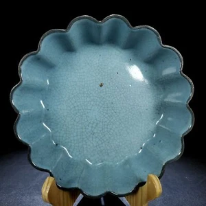 Lavadora de cepillo de 6,3" antigua dinastía Song porcelana ru horno grieta de hielo boca de flores - Imagen 1 de 9