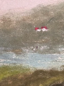 Antique Pastel Impressionist Gabrielle Bellocq Landscape Edge Sea - Picture 1 of 4