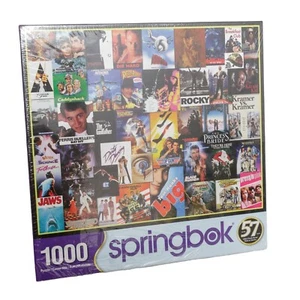 Springbok “Going to the Movies”  Poster 1000 PCS Puzzle Sealed -Jaws, Rocky - Picture 1 of 6