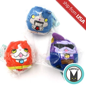 3 Japan Bandai Limited Yokai Specter Watch Jibanyan Robonyan Warunyan Plush Doll - Picture 1 of 9
