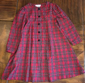 Bonnie Jean Jacket Girls Size 6X Red/Yellow/Blue/Green/Black Plaid Long Sleeves  - Picture 1 of 6