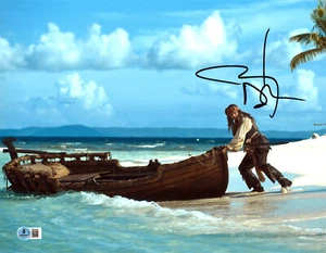 Johnny Depp signed Autogramm Fluch der Karibik 11x14 Foto Beckett BAS - Bild 1 von 1