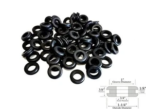 Paquete de 20 ojales de goma de 3/4" de diámetro interior - ancho de ranura de 1/8" - se adapta a 1" Dr - Imagen 1 de 1