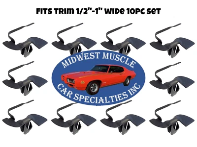 Molding Trim Clips Body Fender Quarter Hood Door Trunk 1/2"-1" For Chrysler PH - Image 1 of 4