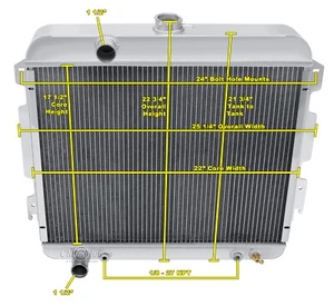 3 Row Monster Champion Radiator for 1967 1968 1969 Plymouth Valiant V8 Engine - Bild 1 von 7