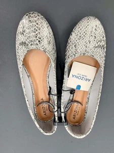 Women's Meek Ballet Flats Gray Snake Arizona Jean Co Size 7M - Picture 1 of 11