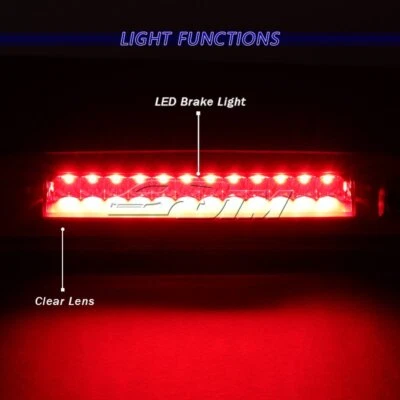 For 2008-2012 Ford Escape Chrome Housing LED 3RD Third Rear Brake Stop Light - Image 1 of 4