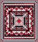 Quilt Kit Crimson Shadows 92" X 102" Red White Gray And Black Queen Quilt Top