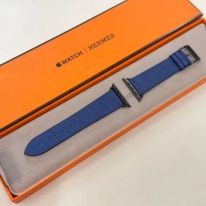 Apple Watch Hermès H przekątna prosty skórzany pasek tour 46,45,44 mm otwarte pudełko - Zdjęcie 1 z 9