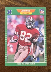 1989 Pro Set 384 John Taylor San Francisco 49ers Rookie Football Card - Picture 1 of 2