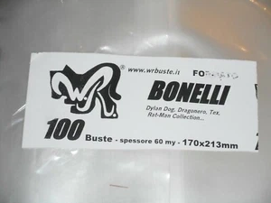 100 BUSTE WR "BONELLI" x Dylan Dog Tex Dampyr Orfani Nathan Never Rat-Man Collec - Picture 1 of 1