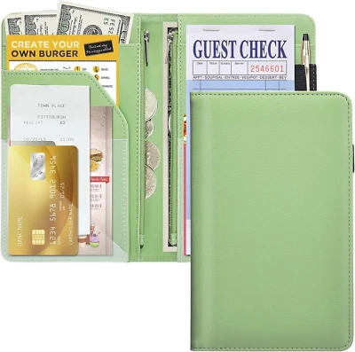 Server Books for Waitress/Waiter Book with 2 Zipper Money Pockets,Cute Waitress  - Image 1 of 4