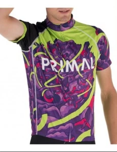 Maglia ciclismo PRIMAL Raglan taglio sportivo RARA M $70RT WYL1120MM nuova con etichette vintage - Foto 1 di 9