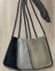 Crossbody Bag Phone Pouch Purse Chain Trim Shaggy Faux Leather Falabella Fashion