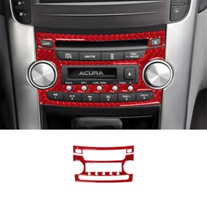 2x Cubierta de reproductor de CD de consola interior de fibra de carbono roja para Acura TL 2004-2008 - Imagen 1 de 13