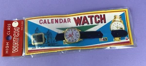 Reloj Calendario Juguete Vintage Como Nuevo En Paquete Años 50/60 Hecho en Japón Hojalata - Imagen 1 de 4