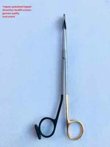 German Quality Trepsat Spatulated Tipped Dissection Facelift Scissors - Picture 1 of 6